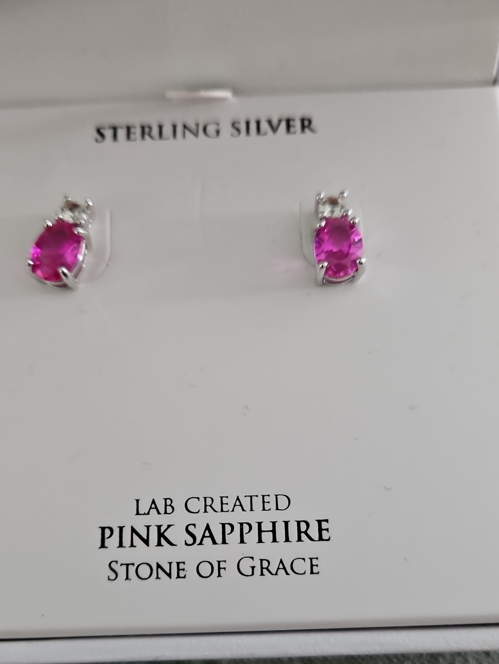 Pink Sapphire Stud Earrings